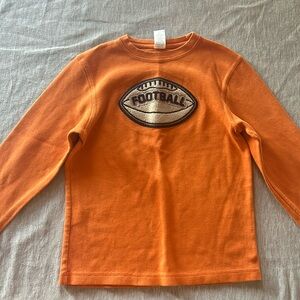 Orange boys football long sleeve shirt